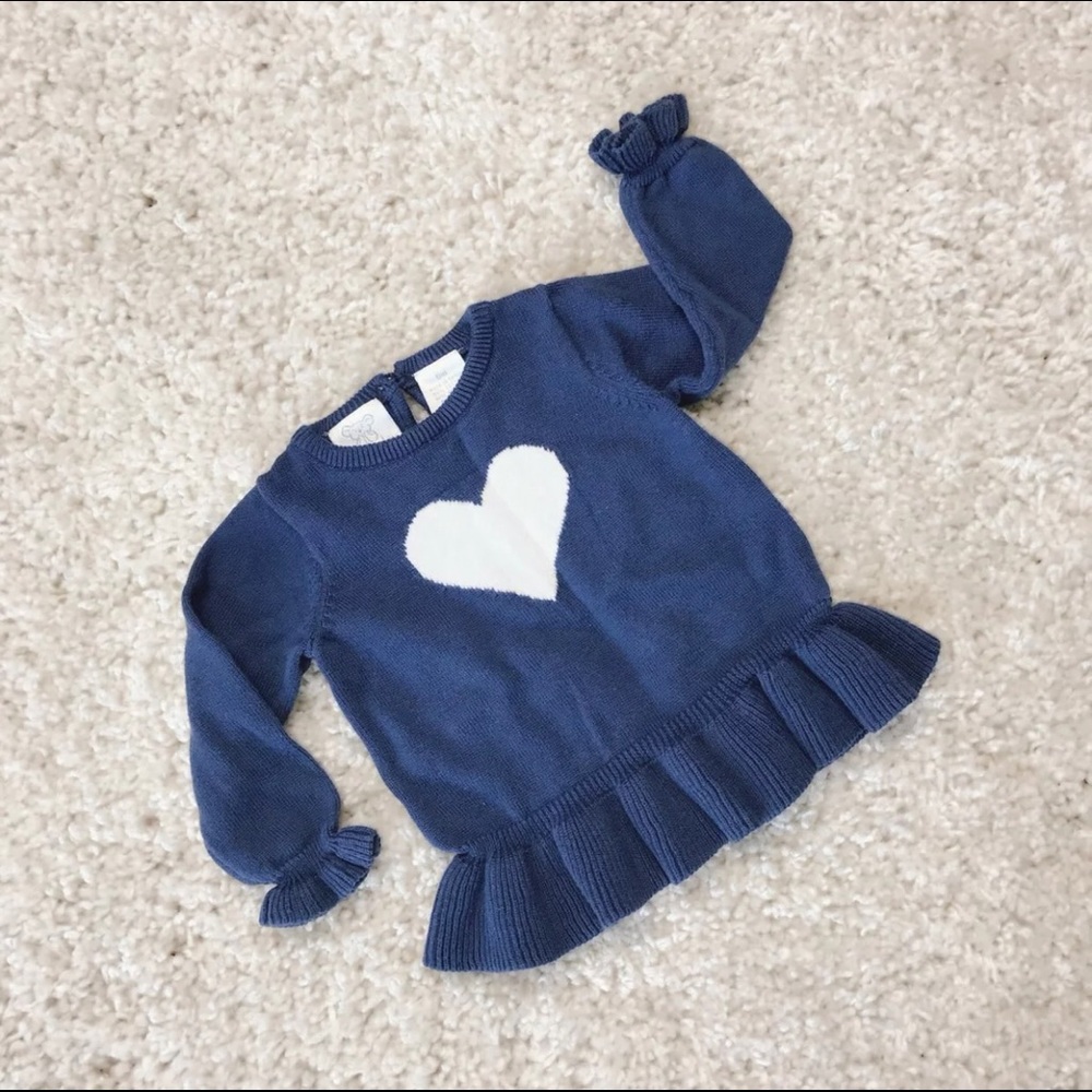 {SOLD] Koala Baby Blue Sweater With Heart 6 Months